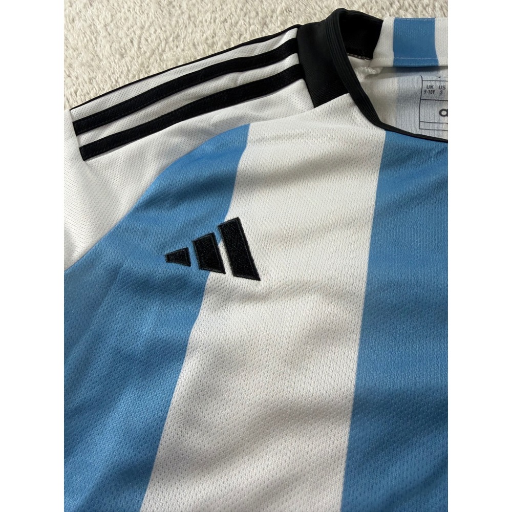 Adidas Argentina Kids Jersey Light Blue White AFA Soccer Shirt HF1488 Size 9-10Y - Picture 10 of 16